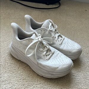 HOKA One One Clifton 9 White Running Shoes